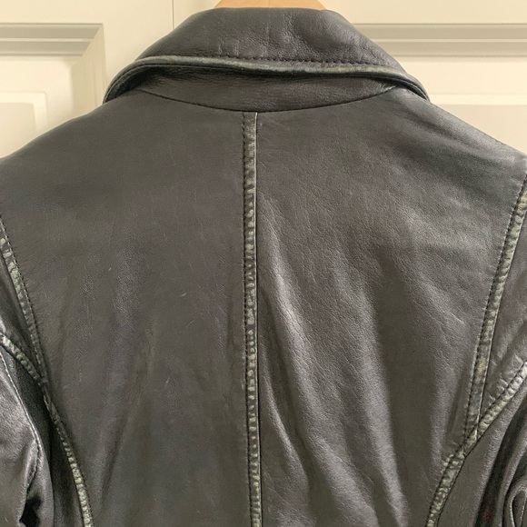 Distressed Leather Biker Jacket Mauritius Sofia Jacket XS NEW RARE - Picture 7 of 15